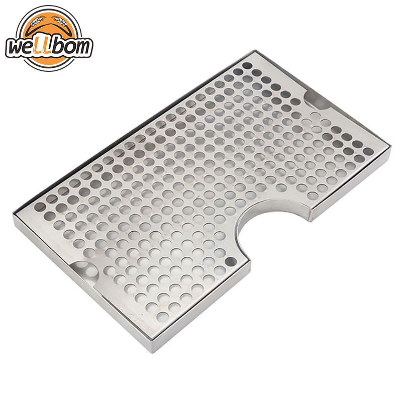 3" Column Cut-Out Surface Mount Drip Tray No Drain, Stainless Steel 304, Beer Drip Tray, Kegging Equipment,New Products : wellbom.com